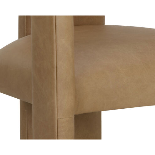 Cobourg Ludlow Sesame Leather Lounge Chair